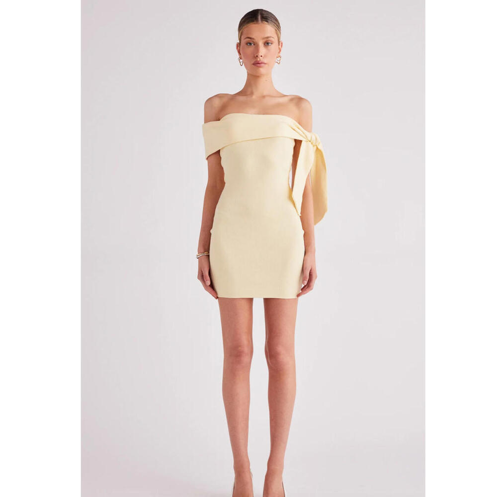 SNDYS JAYMES MINI DRESS size L panna cotta